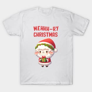 Mehhh Ry Christmas Cute Sheep T-Shirt